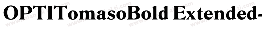 OPTITomasoBold Extended字体转换